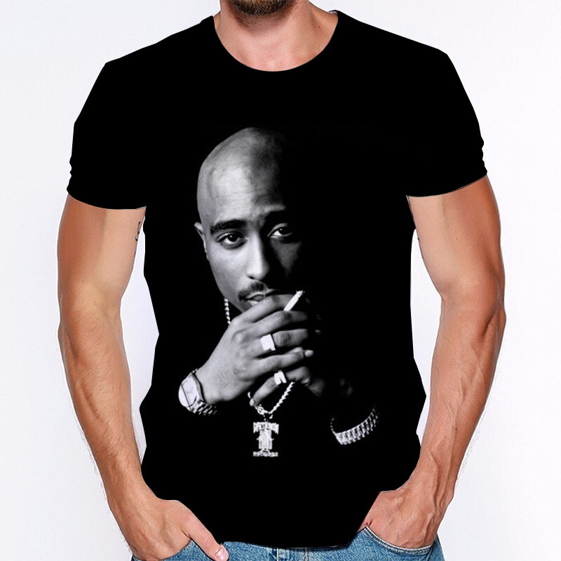2020 nuove Donne Degli Uomini di Modo 3D T Shirt Tupac Shakur 2Pac T-Shirt Hip Hop Rap Magliette Camisetas Hombre Magliette E Camicette Camicette più il Formato T-Camicette