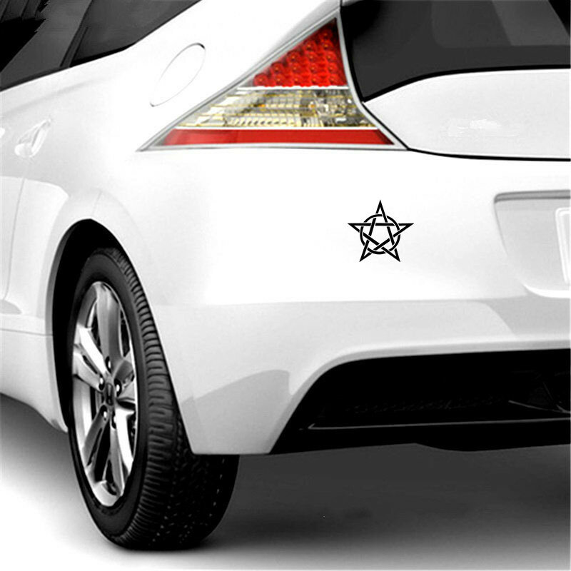 Ctcmcar-tatuaje de pentagrama para coche, pegatina impermeable adecuada para cubrir ventanas, rascador de PVC, 15cm x 15cm