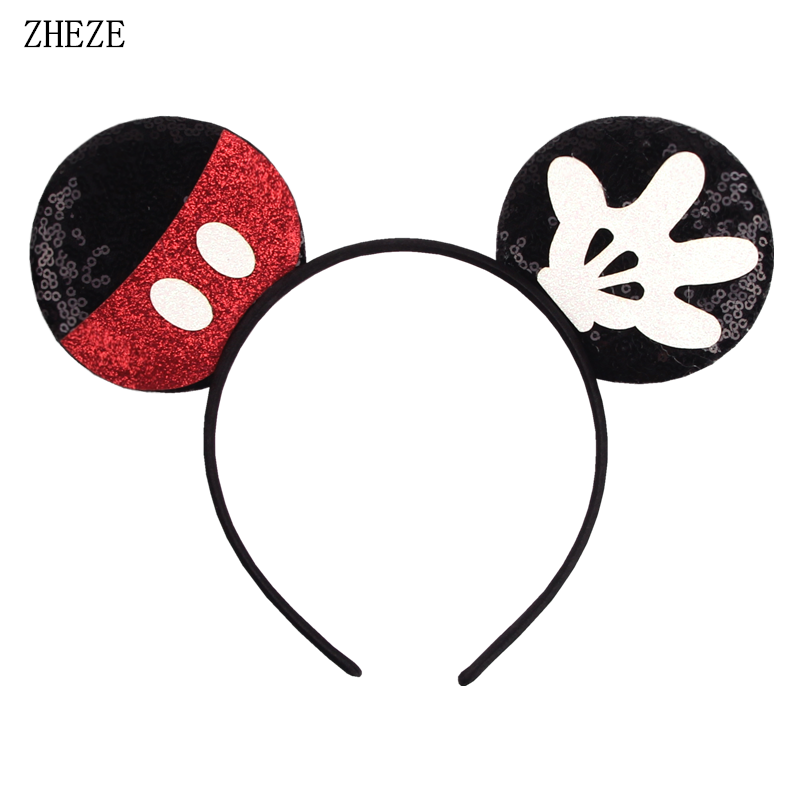 Trendy Glitter Sequin Mouse Ears Hairband For Women New Fashion Headband Girls DIY Hair Accessories