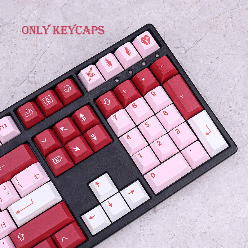 PBT Keycaps 140 Key Cherry Profile DYE SUB Personalized Japan Darling Keycap untuk Cherry MX Switch Mechanical Keyboard