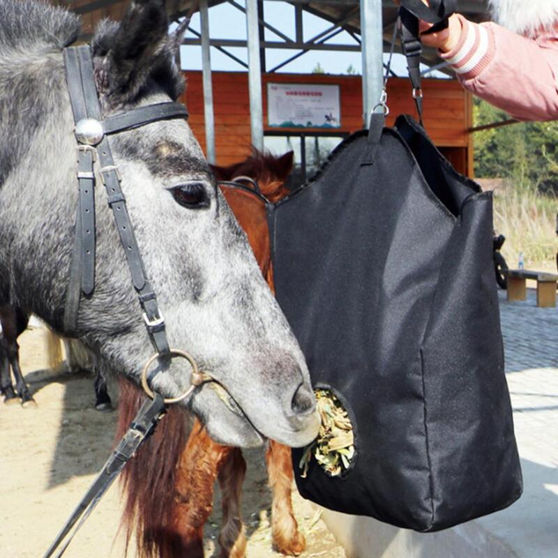 Hay Bales Pouch High-quality Black Strong Slow Feeding Hay Bag for Wild Riding  Hay Bales Bag  Hay Pouch