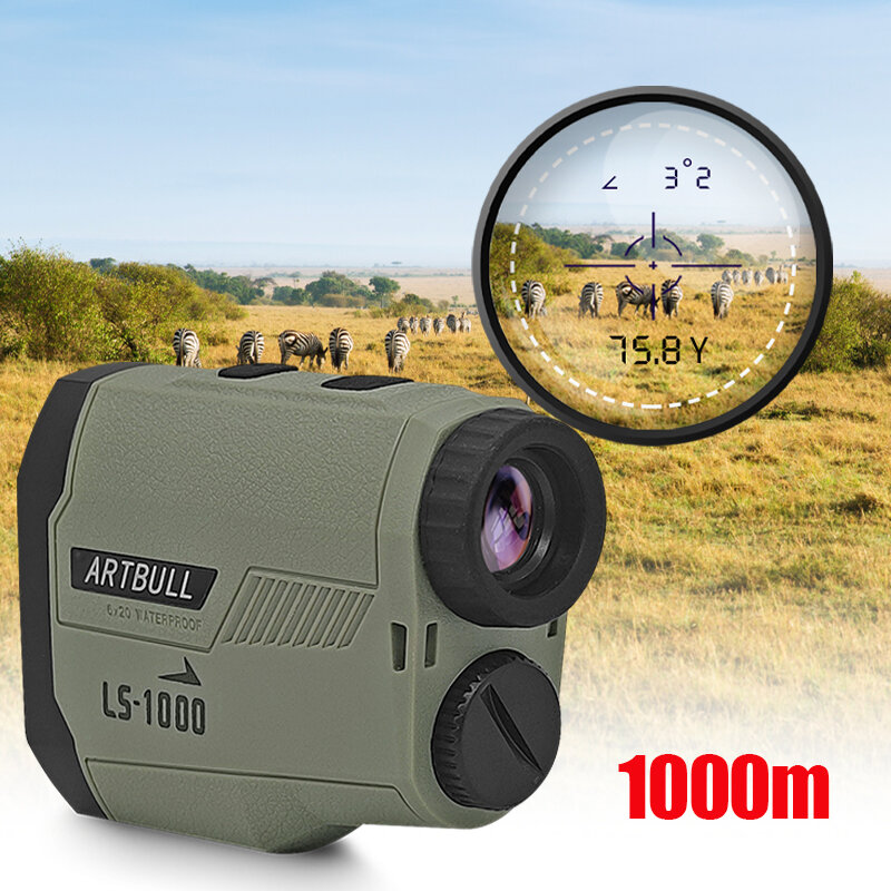 ARTBULL – télémètre Laser de Golf, 1000m 650m, réglable en pente, télescope, verrouillage du drapeau, chasse, distancemètre Laser