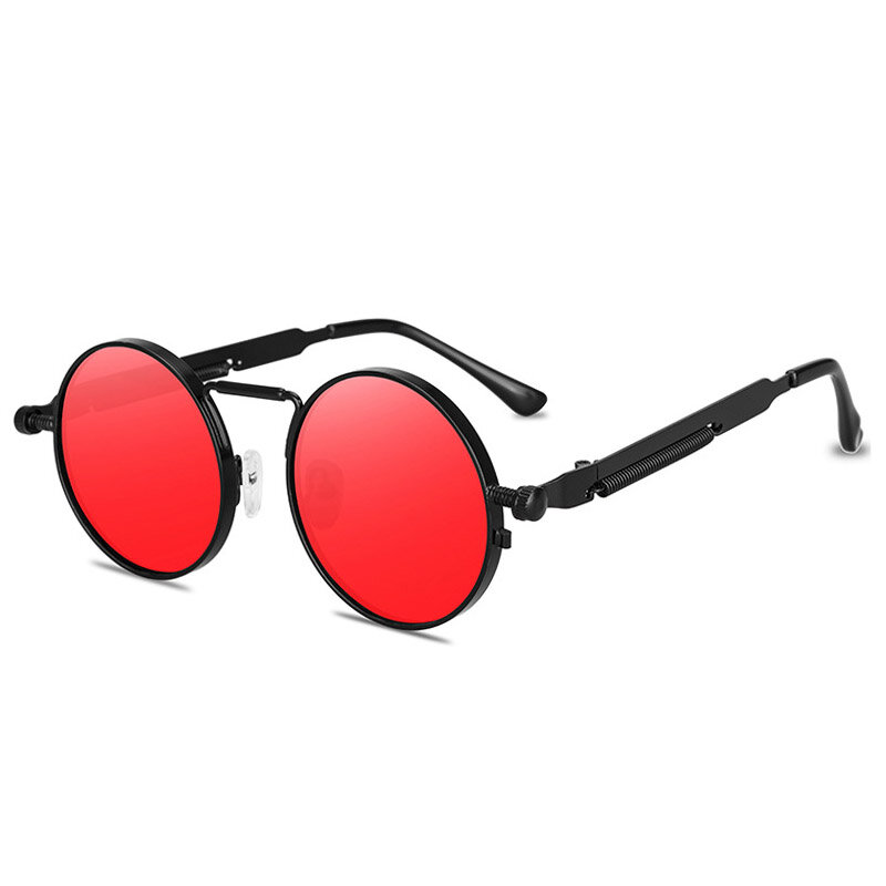 Солнцезащитные очки унисекс, круглые, в стиле стимпанк, с защитой UV400
