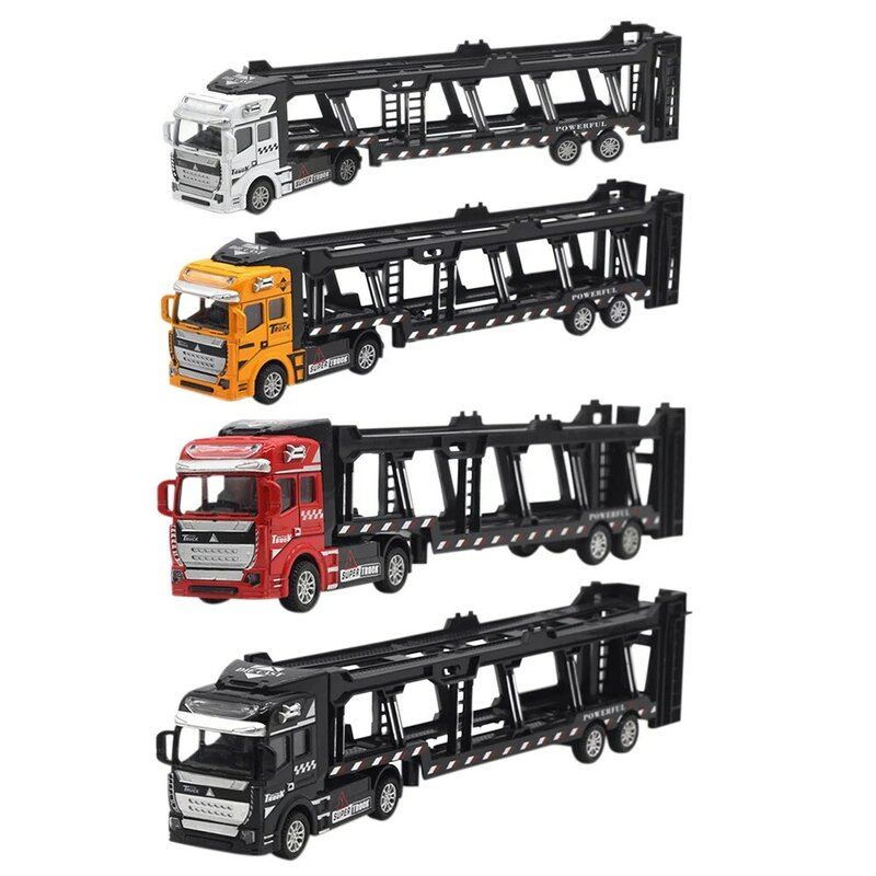 modello di veicolo portatore di giocattoli per bambini regalo per bambini Auto giocattolo retrattile Mud Transport Truck modello di veicolo di camion fuso a pressione Red