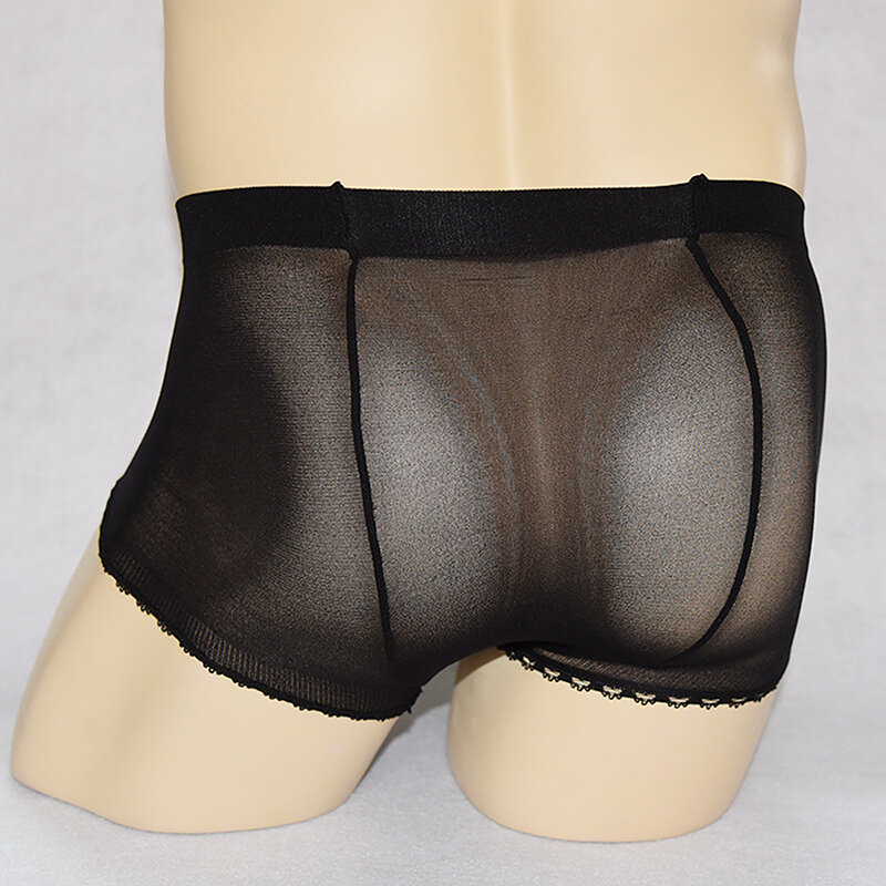 Schede Boxer Mannen Hoge Elastische Ondergoed Transparant Hot Soft Underpants