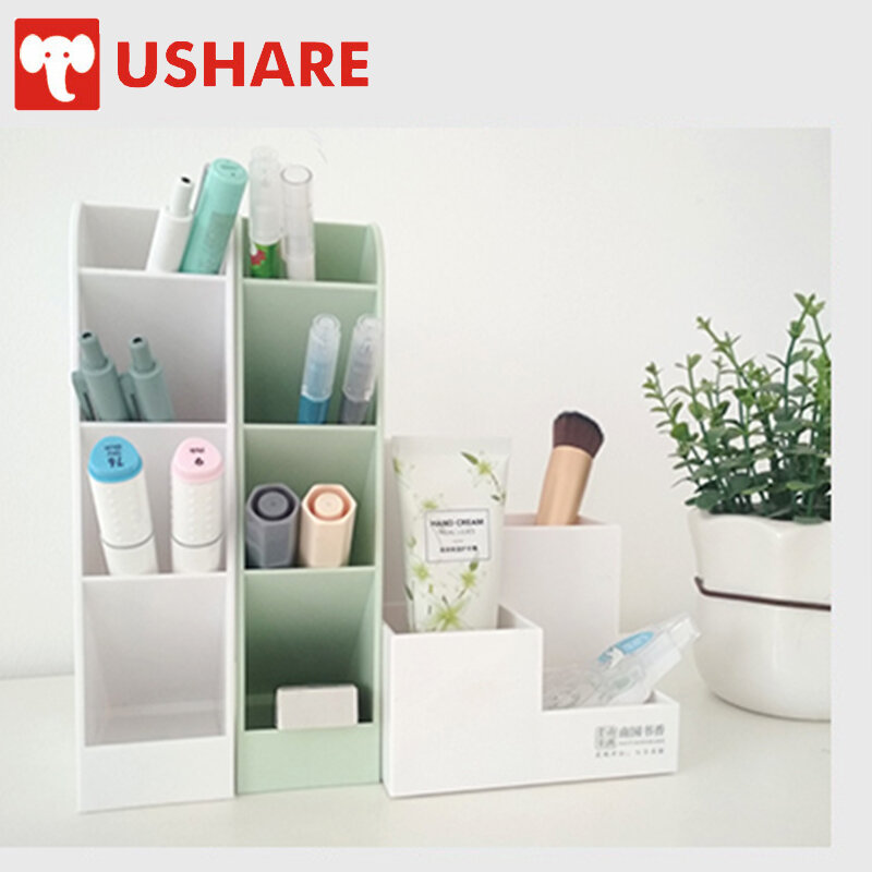 Ushare – boîte de rangement multifonctionnelle à 4 grilles, organisateur de bureau pour papeterie, porte-stylo créatif, boîte de rangement pour maquillage