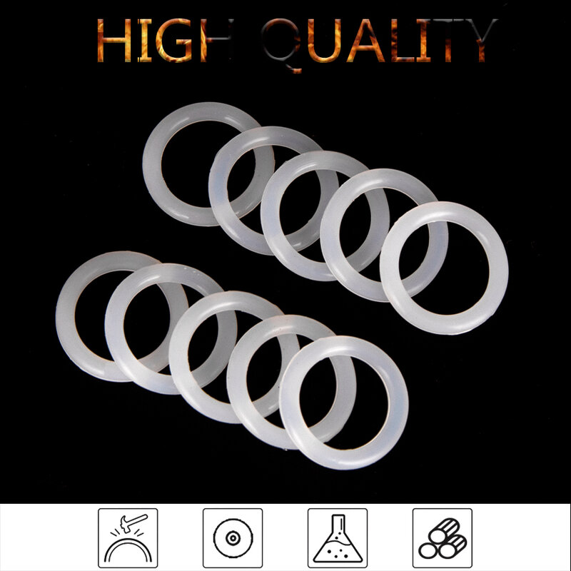 50pcs VMQ Silicone Rubber Sealing O-ring Replacement White Seal O rings Gasket Washer OD 10mm-35mm CS 3.1mm DIY Accessories S81