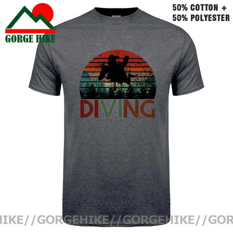Gorgehike vintage camiseta de mergulho retro mergulhador t camisa para homem 2021 mais novo verão mergulho tshirt venda quente