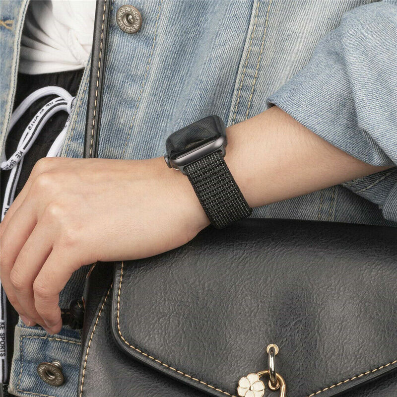 Cinturino in Nylon per cinturino Apple Watch 44mm 40mm Smartwatch cinturino 42mm 38mm cinturino correa Stra cinturino iWatch serie 4 5 SE 6