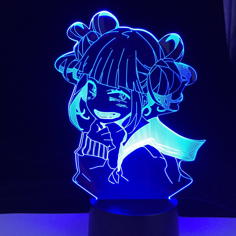 Химико Тога новейший мой герой Академия 3D Аниме лампа Boku no HERO Академия крест мой тело ночные светильники для украшения спальни