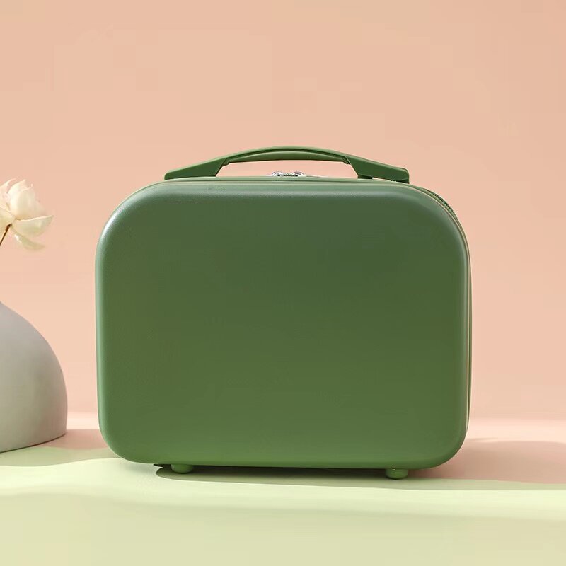 Stylowa specjalna zielona oliwka damska walizka podróżna 14 cali ABS