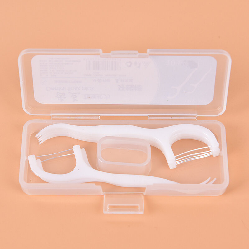 50 pz/scatola filo interdentale filo interdentale er raccoglie i denti stuzzicadenti Stick dente pulito cura orale 7.5cm pacchetto casuale