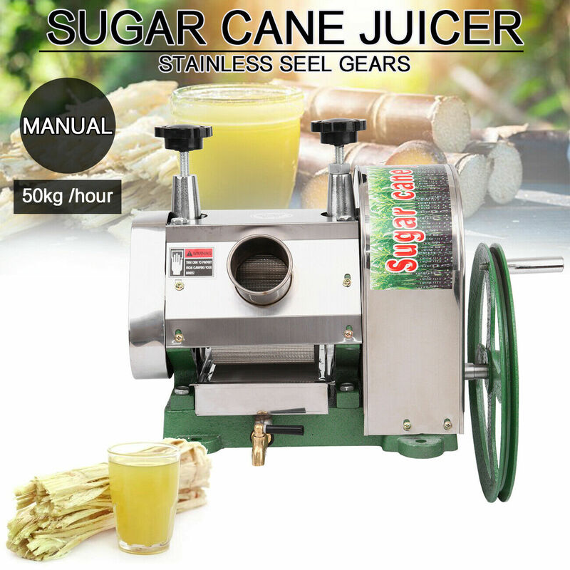 Honhiel espremedor comercial de aço inoxidável máquina de suco extrator manual de cana-de-açúcar máquina de suco 50 kg/h