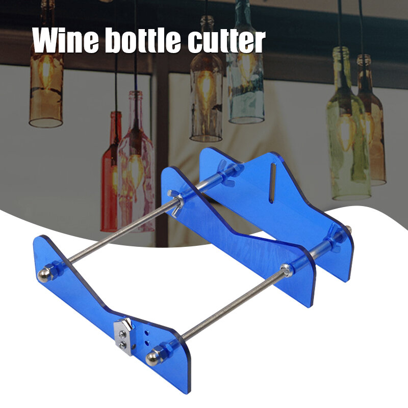 Glass Bottle Cutter DIY Tool for Cutting Round Bottles Glass Cutter Tool Kit Easy to Set THIN889