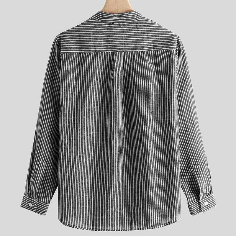 Chemise à manches longues pour homme, vêtement de marque, ample, décontracté, avec poche, grande taille 5XL, nouvelle collection printemps 2021