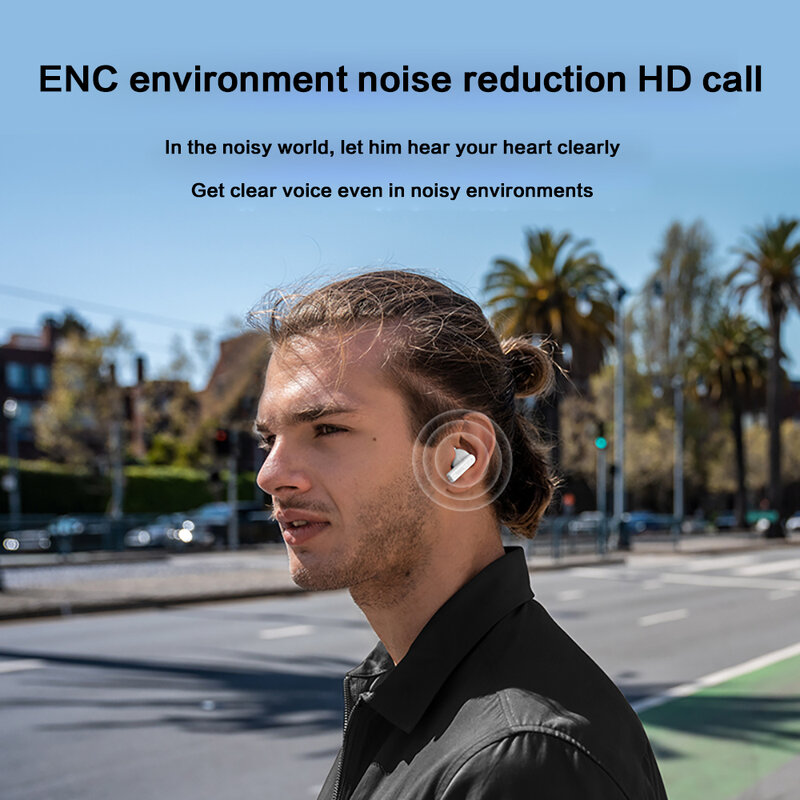 Nokia-auriculares inalámbricos con Bluetooth 5,1, dispositivo de audio tws, con control estéreo, reducción de ruido y micrófono, baja latencia, LED, E3102