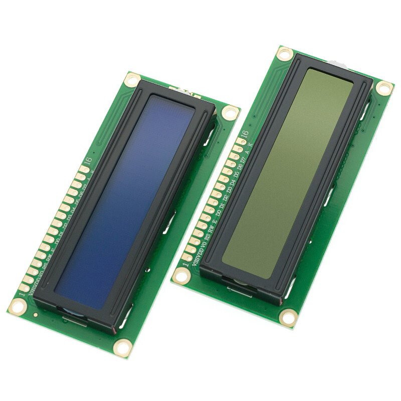 1ชิ้น/ล็อต1602 16X2ตัวอักษรโมดูลการแสดงผล LCD HD44780 Controller สีฟ้า/สีเขียวหน้าจอ LCD1602 LCD Monitor 1602 5V