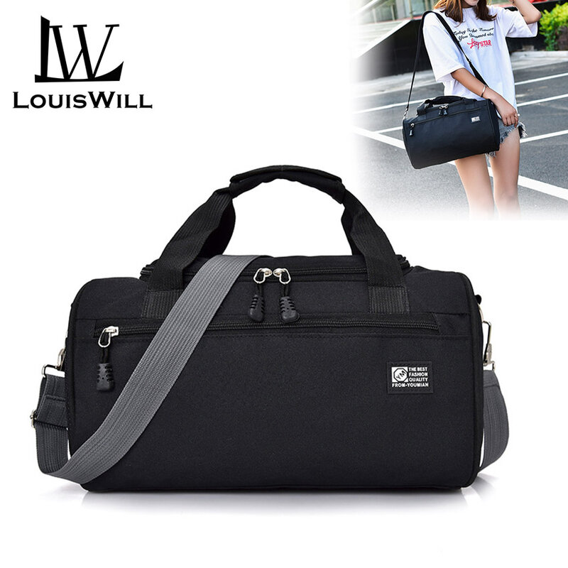 LouisWill-bolsas deportivas de gimnasio para entrenamiento, bolso de viaje para Fitness, bolso de hombro para Yoga