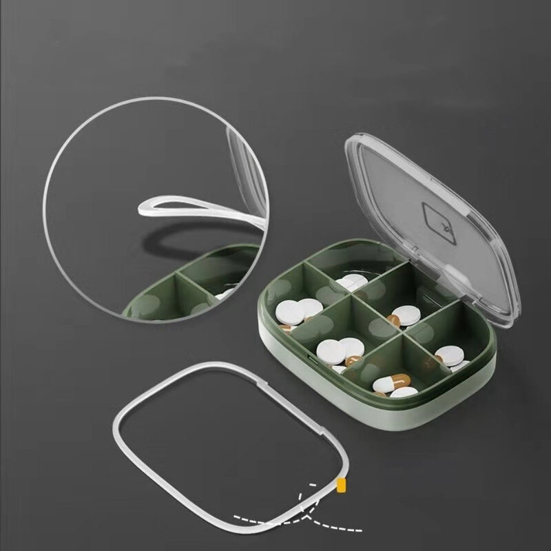 4/6 slot portapillole a prova d'umidità portapillole portatili contenitore da viaggio Dispen contenitore per imballaggio Dispenser di farmaci colorato