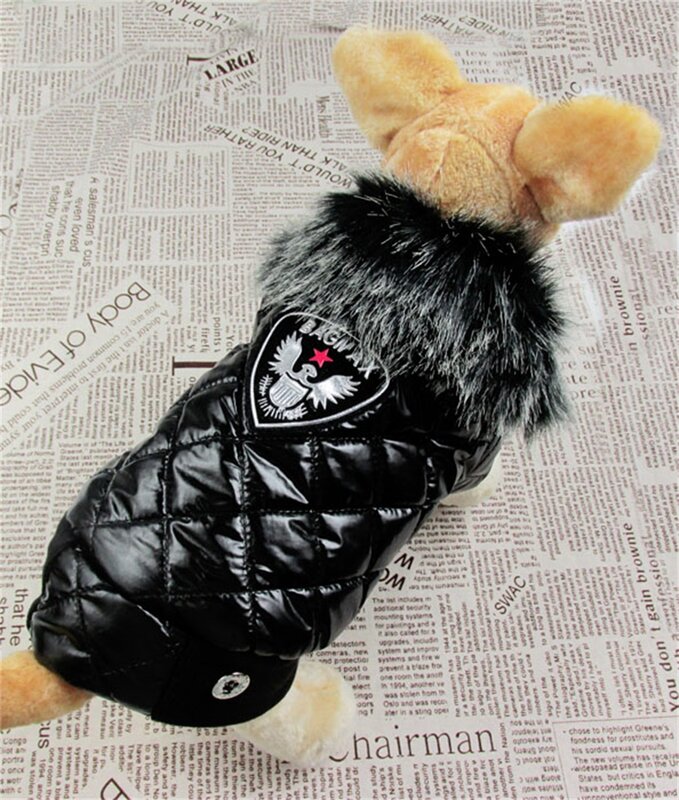 Nuovo arrivo Noble Pet Dogs Winter Vest Coat Fur Collar Russia Classic Dogs Clothing Soft Pu Coat For Dog
