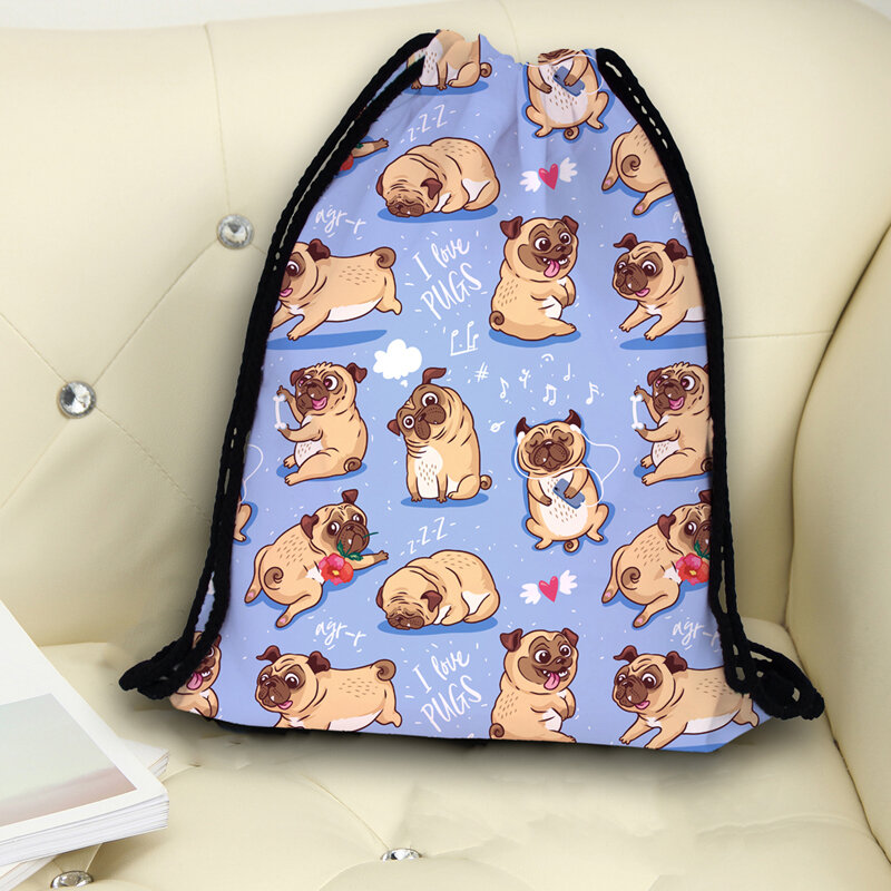 JomTokoy nowe mody kobiet plecak ze sznurkiem kreskówka pies drukowanie podróży Softback kobiet torby ze sznurkiem Mochila