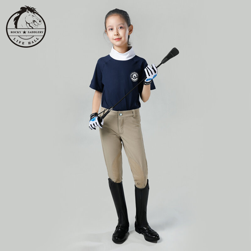 Детские кожаные Бриджи Cavassion, профессиональные бриджи для верховой езды, детское оборудование для верховой езды