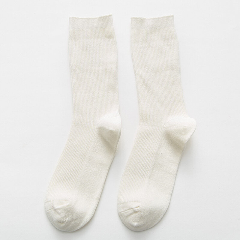 Calcetines de tubo de media altura para mujer, calcetines de buena calidad a la moda, Harajuku, Color caramelo, algodón, invierno, cálido