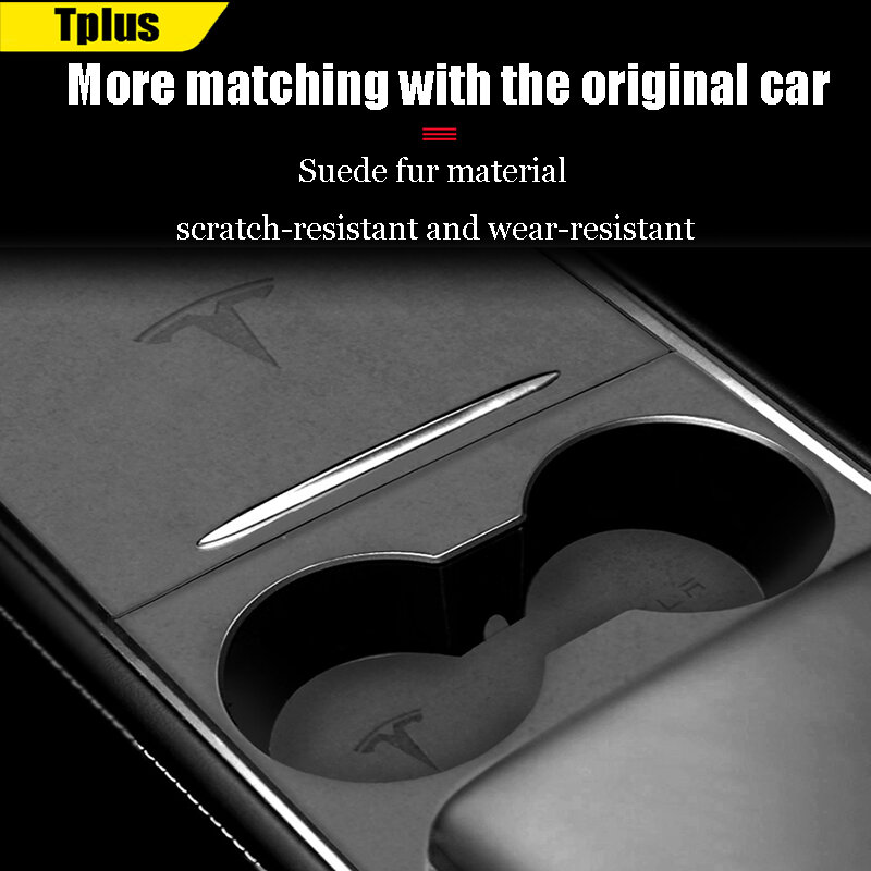 New Car Central Control Sticker Suede Velvet Sticker For Tesla Model 3 Accessories Decoration Film Model  Y Interior Patch