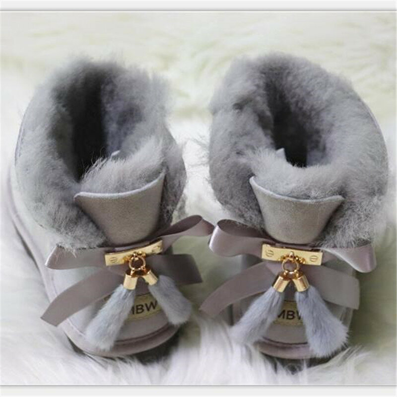 Pele real 2022 sapatos femininos botas de neve de lã real inverno quente botas de pele de carneiro genuíno couro natural de pele não-deslizamento botas femininas