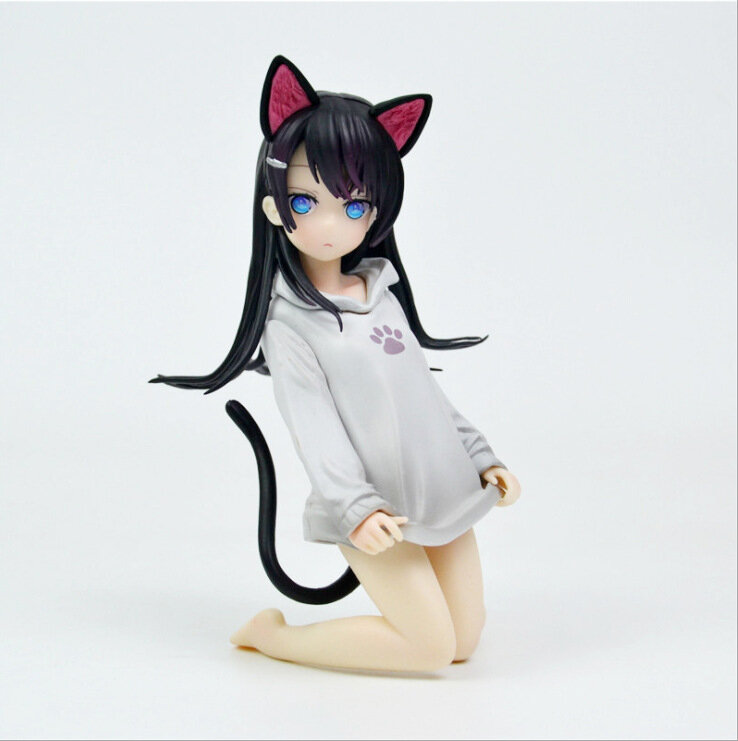 16CM Anime No Game No Life Shiro Cat Figure Toy Sexy Girl Collectible Model Figurine PVC Action Figure Model Toys Gift