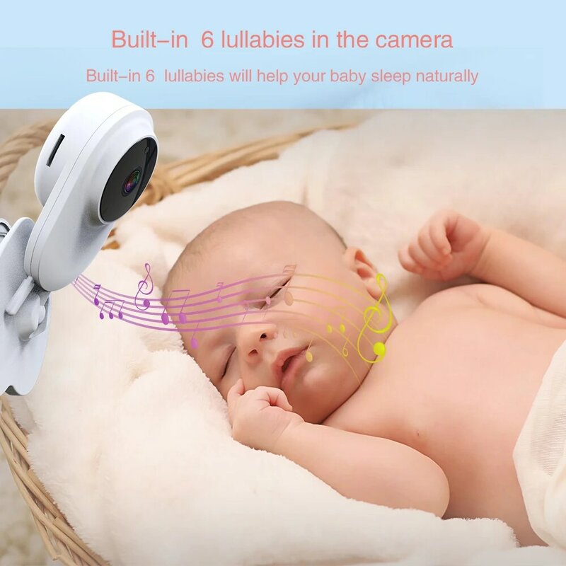 Babyphone vidéo électronique 4.3 P, écran 1080 pouces, caméra, Babyphone vidéo, Surveillance bébé, nounou