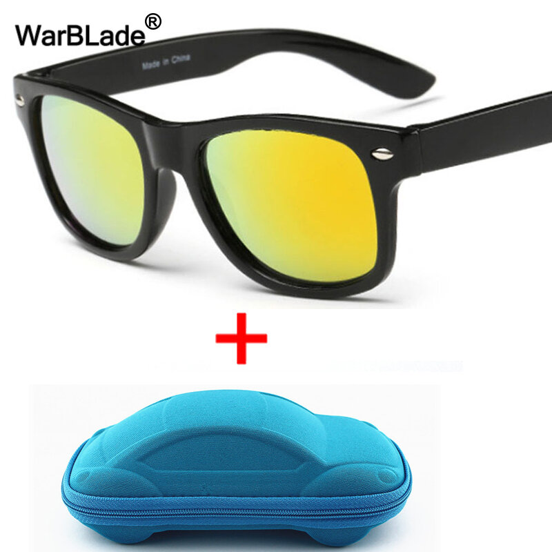 WarBLade Cool Kids Sunglasses Children Anti-uv Sun Glasses Boys Girls Baby Eyeglasses Coating Lens UV 400 Protection With Case