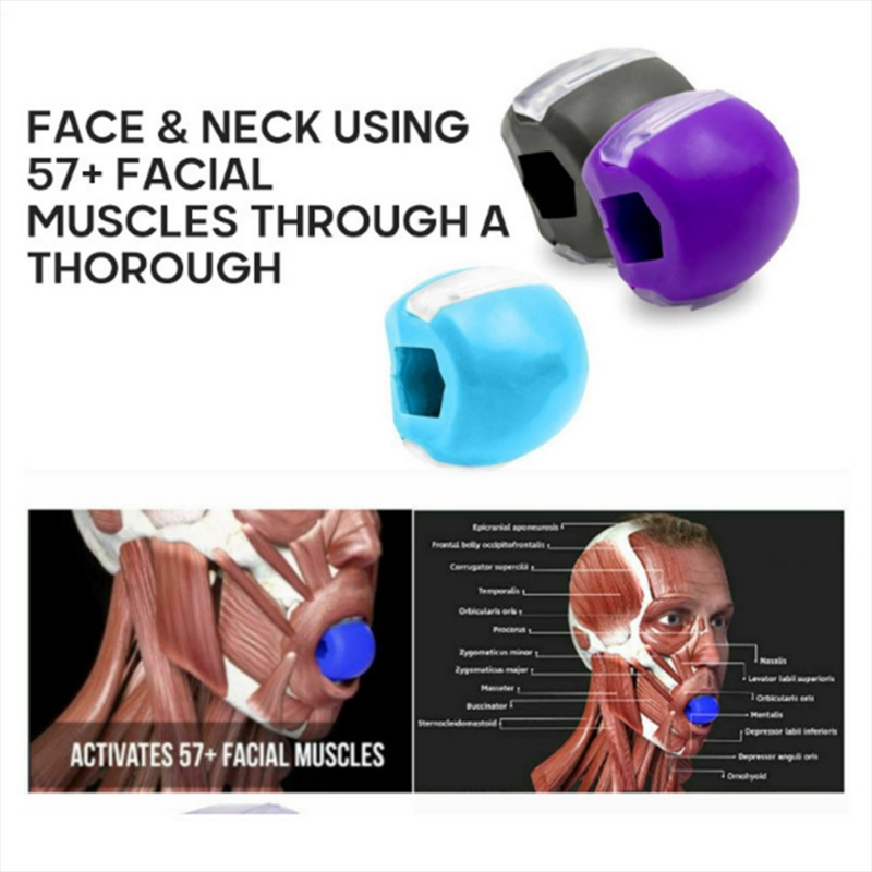 1pc Face Masseter JawLine Exercise Ball Mouth Jaw Muscle Exerciser Chew Ball Chew Bite Breaker Training Face Lift Muscle Fitness