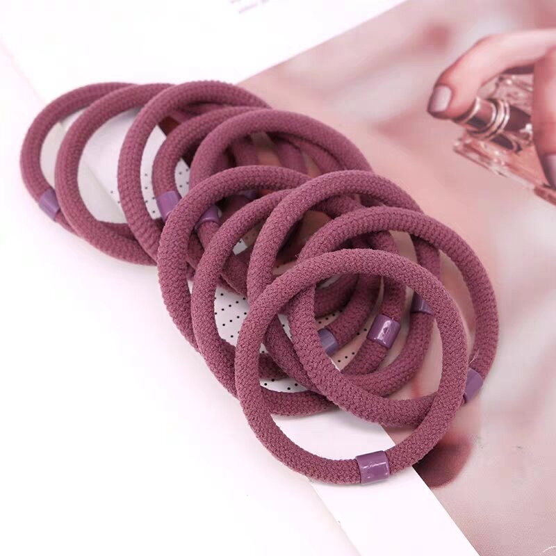 20 Pcs/Lot Neutral Solid Color Black Hair Bands Elastic Hair Ties Girls' Ponytail Holder Women Hair Accessories