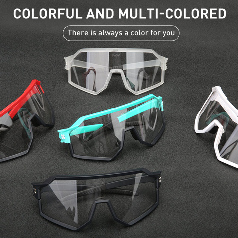 ยี่ห้อ SunGod แว่นตา Photochromic จักรยานแว่นตากีฬาแว่นตากันแดด MTB ขี่จักรยานแว่นตาป้องกันแว่นตา