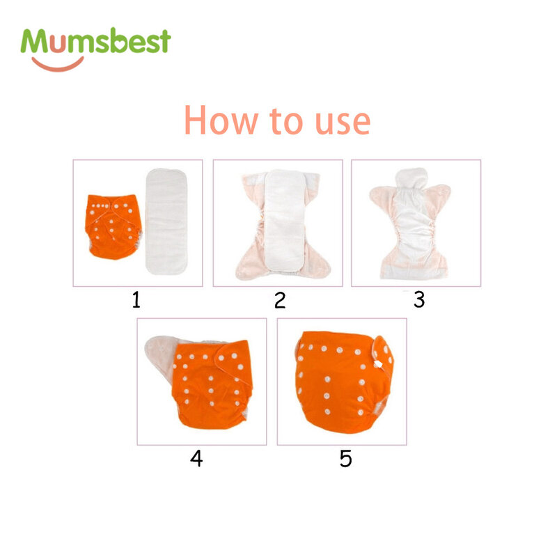 Mumsbest] couches lavables en tissu écologique, couche réglable écologique, couche réutilisable pour bébé de 0 à 2 ans de 3 à 15kg