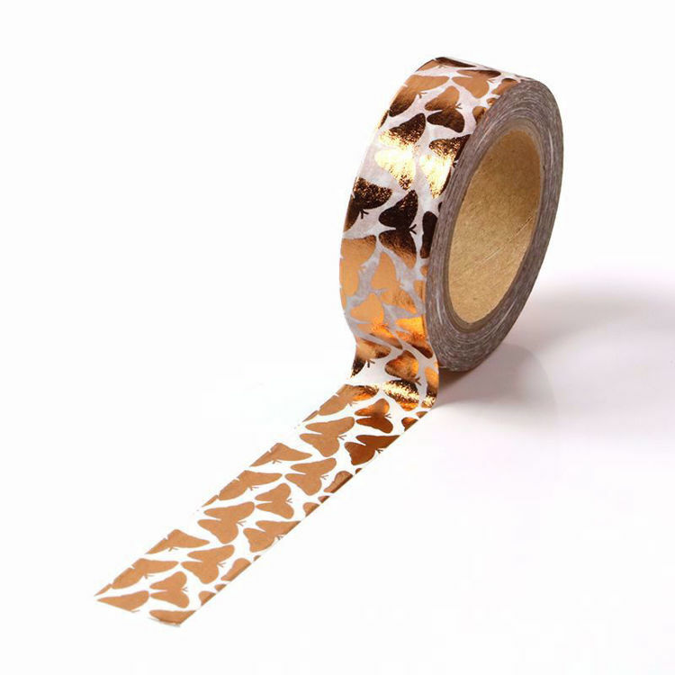 NEW 1PC 15MM*10M Gold Foil Butterfly Decorative Washi Tape Wholesale Masking Tape scrapbooking washi tape stickers