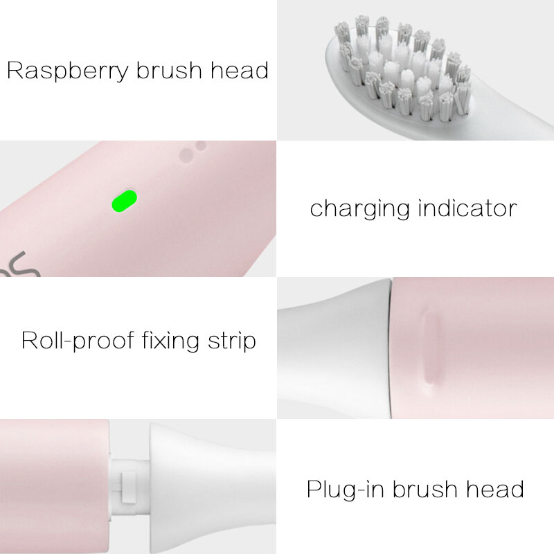 Soocas الترا سونيك فرشاة الأسنان الكهربائية فرش الأنظف USB اللاسلكية تهمة قاعدة سونيك التلقائي الذكية فرشاة الأسنان الكهربائية SOOCAS