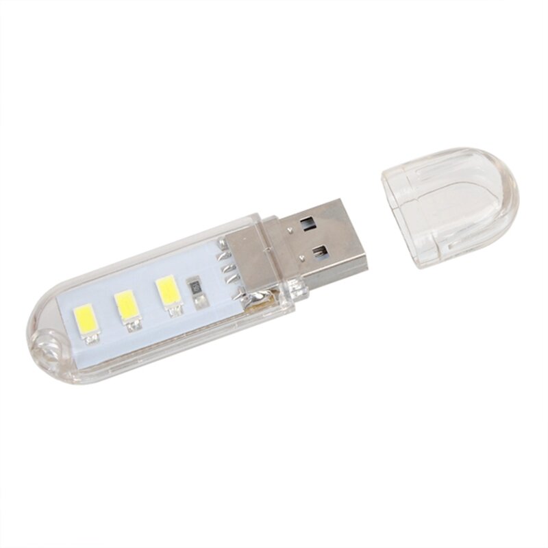 Lampes Led USB pour livre, 3 pièces, Mini veilleuse Portable USB pour ordinateur Portable, téléphone Portable, lampe de Camping
