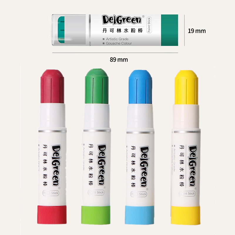 DELGREENนุ่มGouache Paint Sticks/Pastels/ดินสอสีBasic/Macaron 12/18 สีศิลปินเกรดที่ละลายน้ำได้ดินสอสีgraffiti