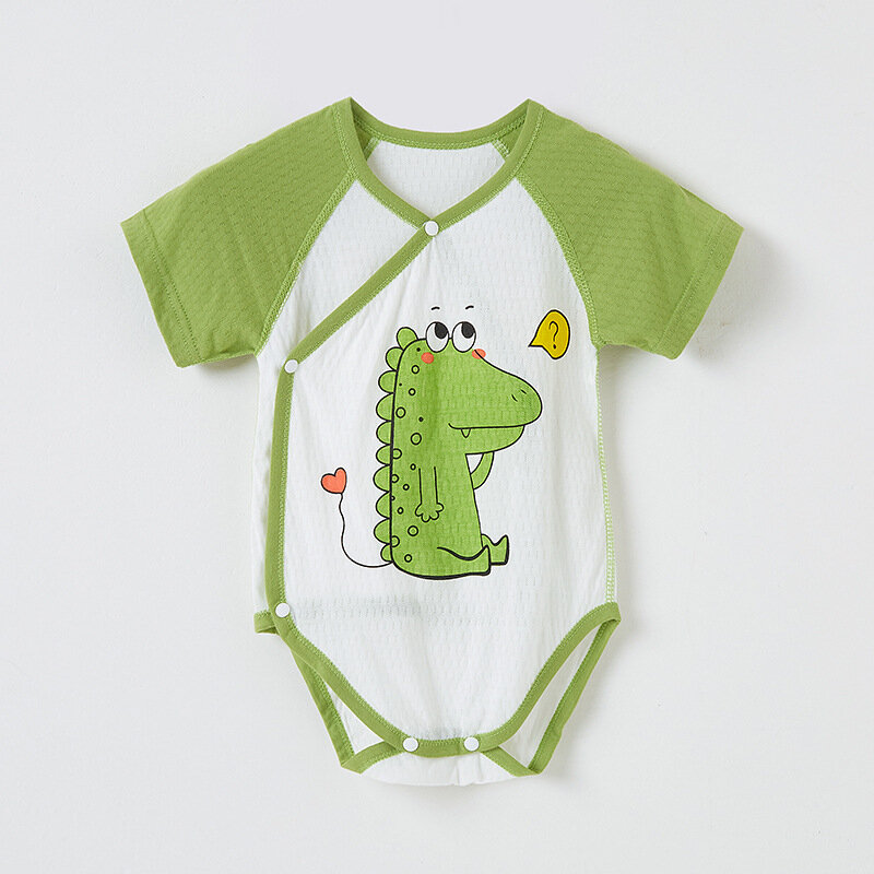 Brand Children's Clothing Summer New Baby One-piece Bag Fart Clothing Cotton Cartoon Triangle Short Climbing Suit