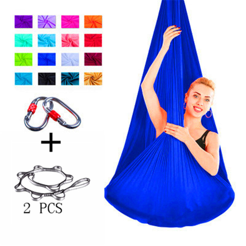 Hamac de Yoga aérien en tissu, ensemble complet, balançoire, ceintures multifonctions Anti-gravité pour l'entraînement de Yoga, pour le sport