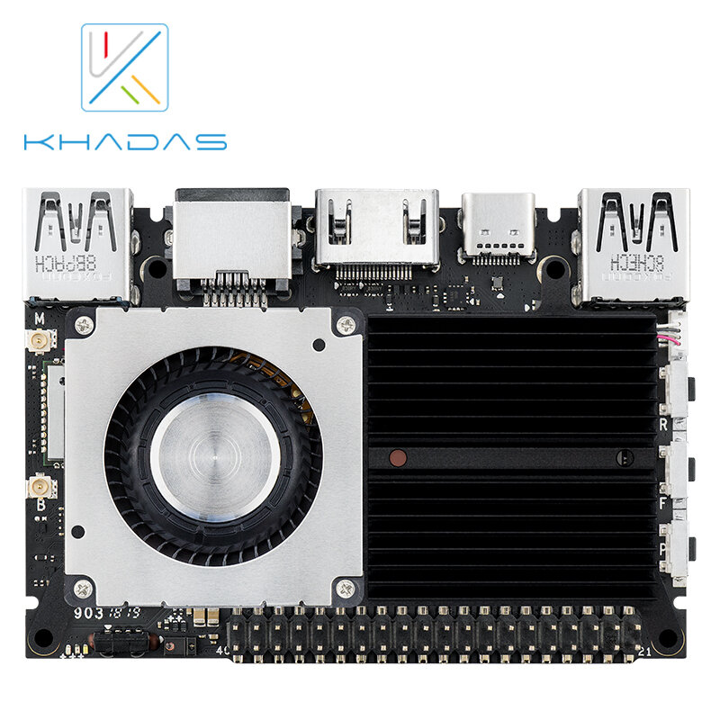 新しい khadas sbc エッジ v プロ RK3399 と 4 グラム DDR4 + 32 ギガバイト EMMC5.1 シングルボードコンピュータ