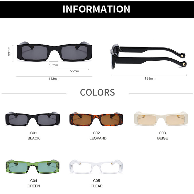 Occhiali da sole rettangolari alla moda da donna 2021 Steampunk anni '90 occhiali da sole UV400 Gothic Holiday Beach Cat Eye Hip Hop Eyewear