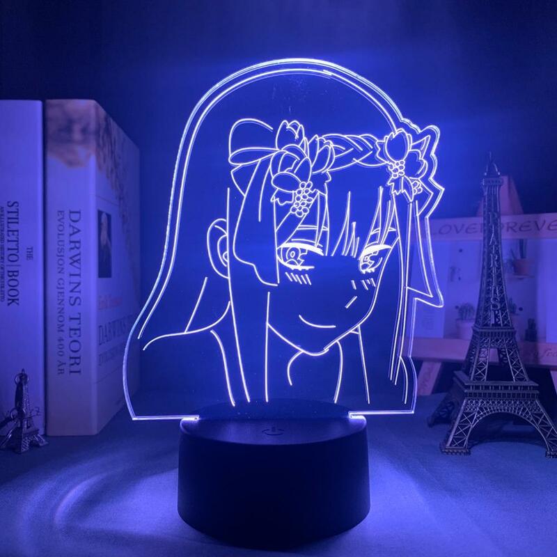 HY-مصباح ثلاثي الأبعاد على شكل مانغا ، ضوء ليلي ، هدية مثالية ، أنيمي زيرو 2 دارلينج في Franxx