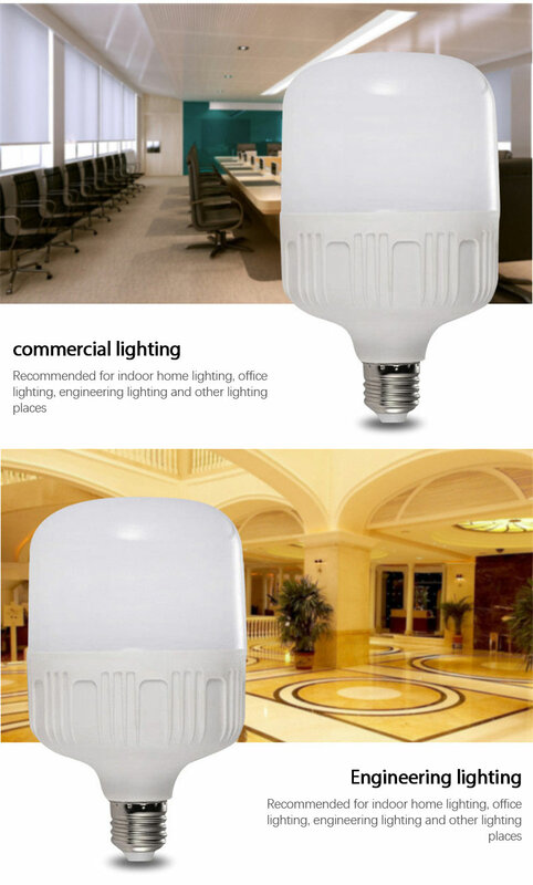 Lâmpada e27 led de alta potência, 6500k, 5w 10w 15w 20w 30w, para economia de energia, lâmpada branca, ampola, iluminação doméstica