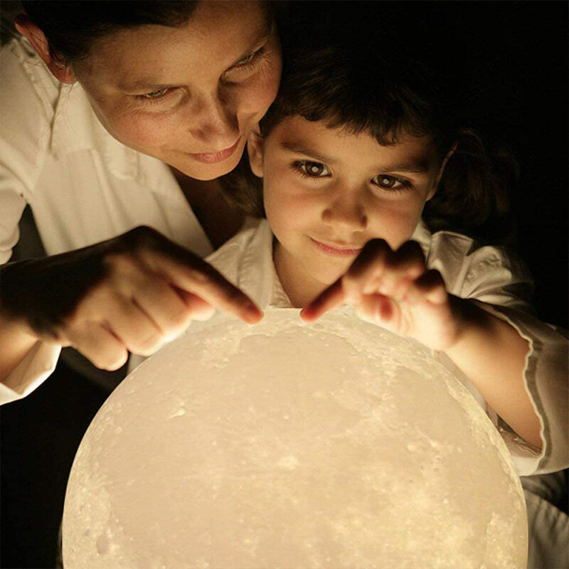 Wiederaufladbare LED Nachtlicht Mond Lampe Dekoration Farbe Ändern Fee 3D Touch Kinder Sensor Projektor Hause Schlafzimmer Deco Ki