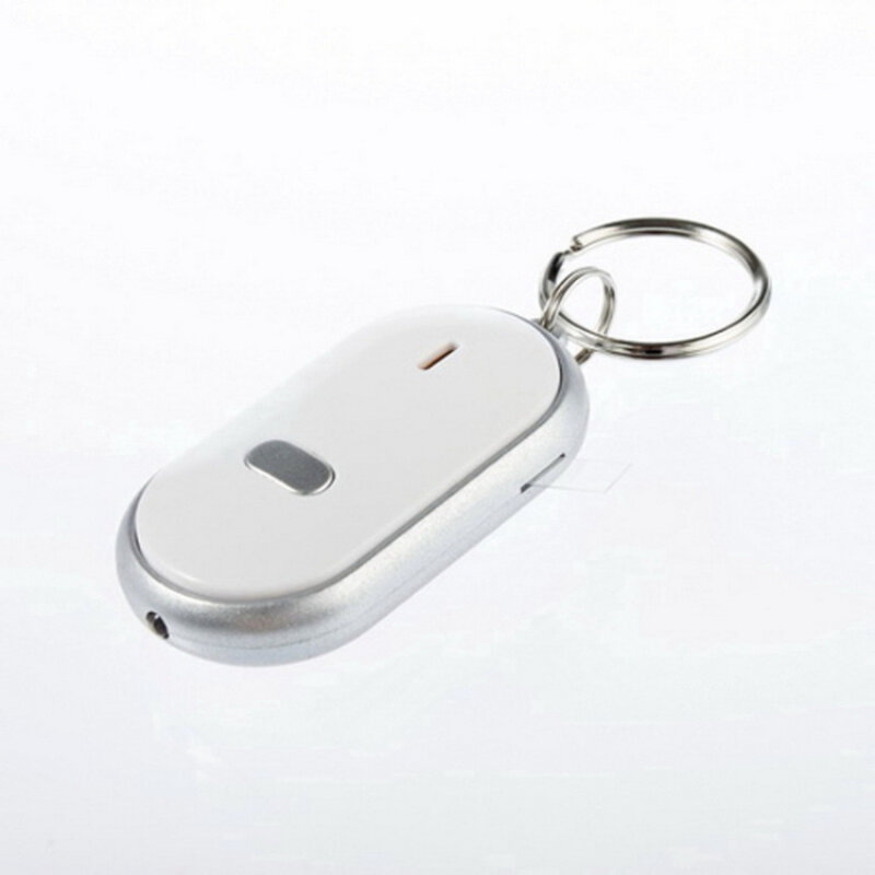 Gantungan Kunci Sensor Peluit Antihilang Pelacak Kunci Pintar LED dengan Pencari Lokasi Peluit