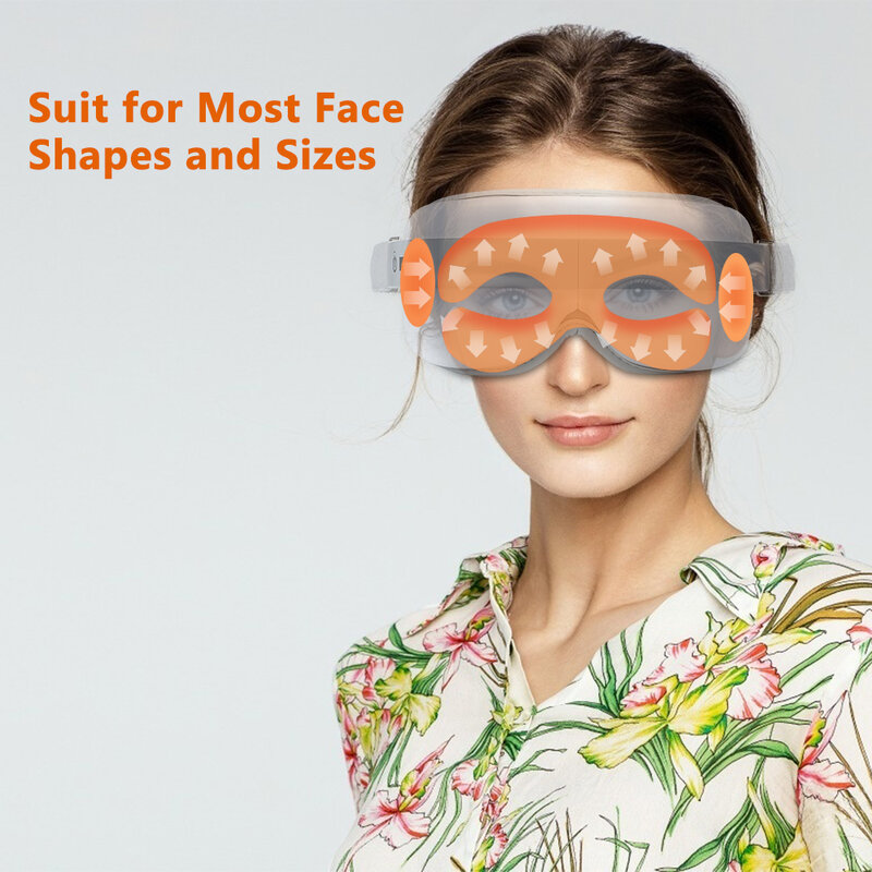 Smart Airbag vibrazione massaggiatore per gli occhi musica Bluetooth allevia l'affaticamento strumento per la cura degli occhi Wireless maschera per gli occhi pieghevole a compressione calda