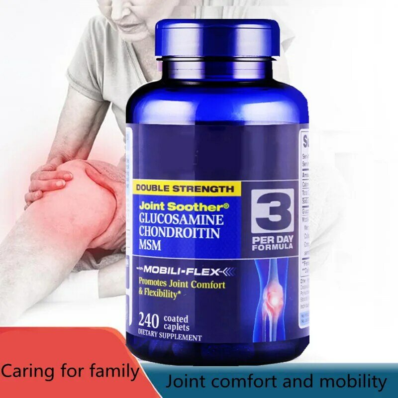 Dupla força glucosamina chondroitin & msm joint soother 240 tampões/garrafa